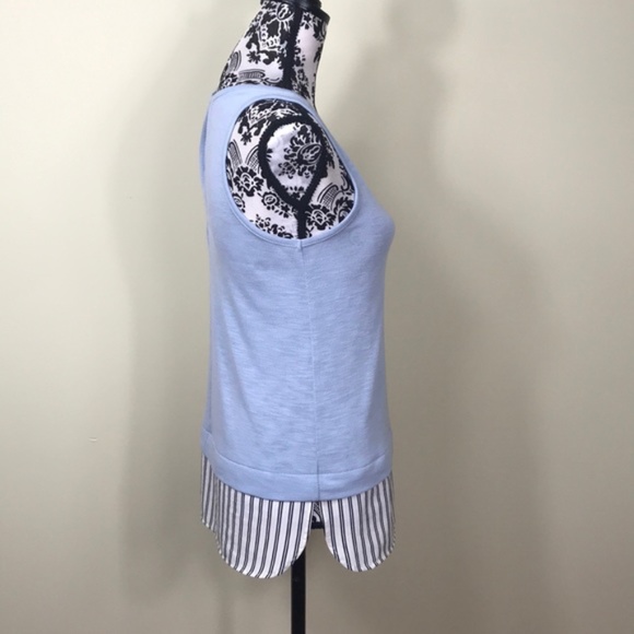 💖MEGA SALE💖J. CREW Women’s Shirt with Trim Light Blue ALSU00208 - Picture 2 of 7